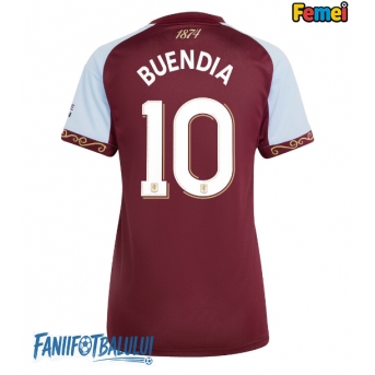 Aston Villa Emiliano Buendia #10 Tricou Fotbal Replică 2025-26 Femei Acasa